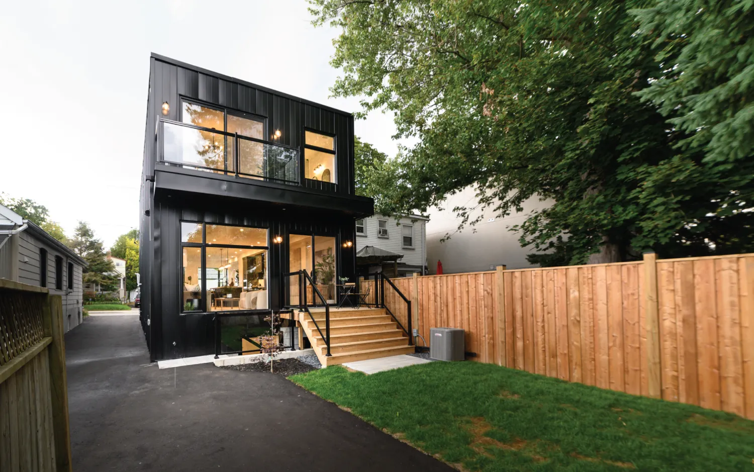 Modern Black Home Addition Design